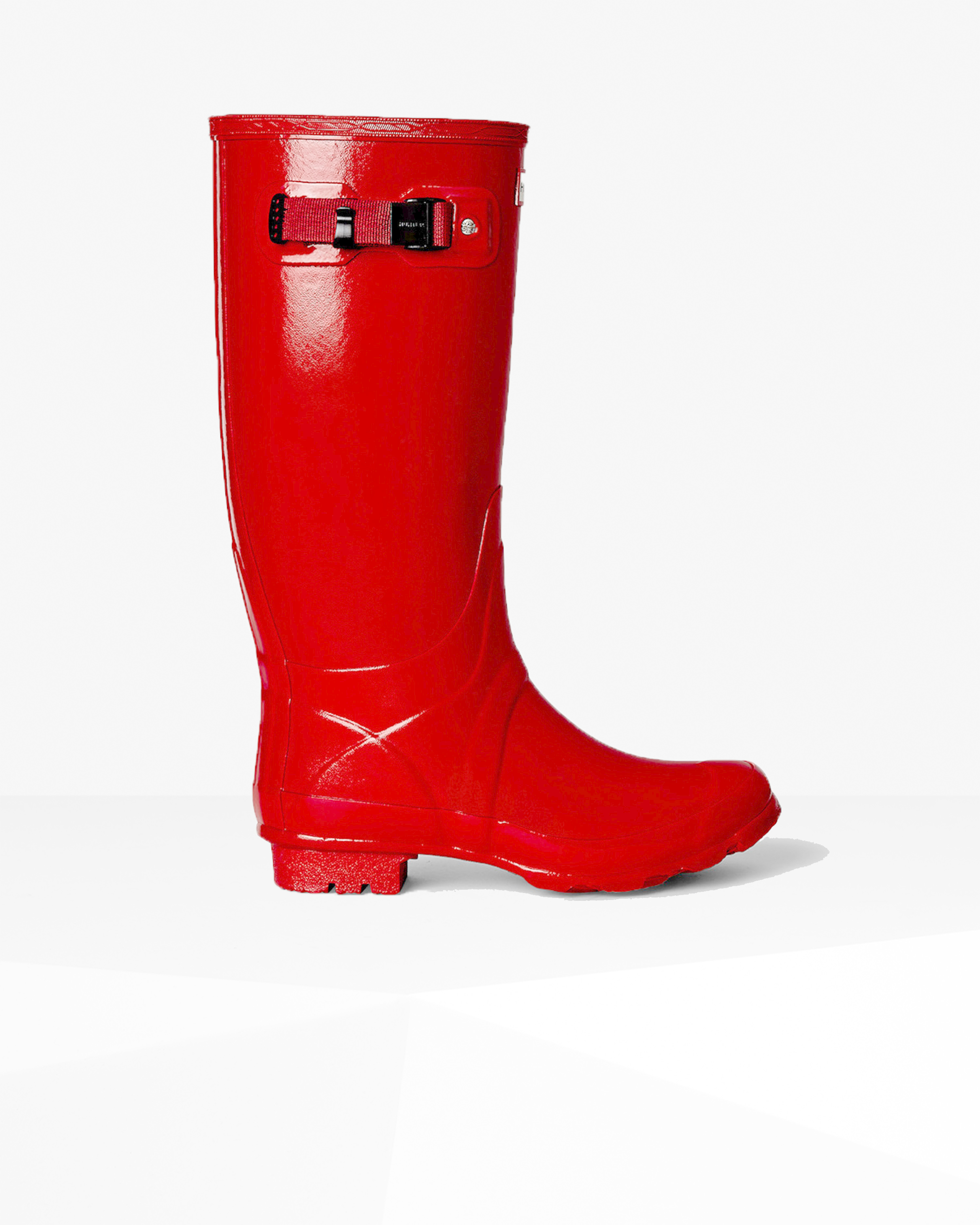 Hunter Women's Huntress Gloss Rain Boots in Red (HUNTER RED) Save 30